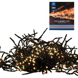 Klusterljusslinga m/600 LED, 12m, varm vit