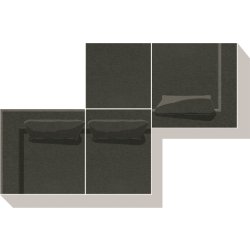 Fondi modulsoffa, 3 moduler, Grön