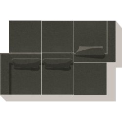 Fondi modulsoffa, 3 moduler, Grön