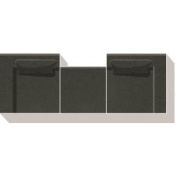 Fondi modulsoffa, 3 moduler, Grön