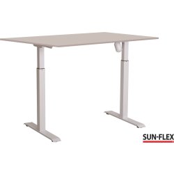 Sun-Flex I höj/sänkbart bord, 120x80, Vit/ljusgrå