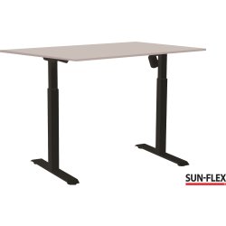 Sun-Flex I höj/sänkbart bord, 120x80 Svart/ljusgrå