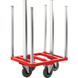 Pallkragsvagn Massiva hjul 300 kg