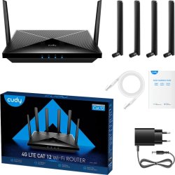 CUDY 4G Router LT12, WF6, Gigabit 2xSIM