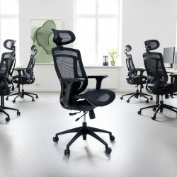Severo kontorsstol, mesh, svart