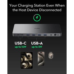 CUDY Dockningsstation CS700 10Gbps USB-C Dual 4K