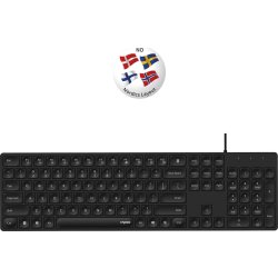 RAPOO Tangentbord NK8020, USB-kabel, svart
