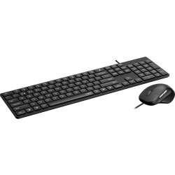 RAPOO Tangentbord/Mus-set NX8020, Kabelansl, Svart