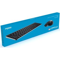 RAPOO Tangentbord/Mus 9760M, Trådlös, Multi-Mode