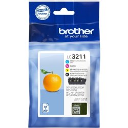 Brother Bläckpatroner, LC3211, Sampack