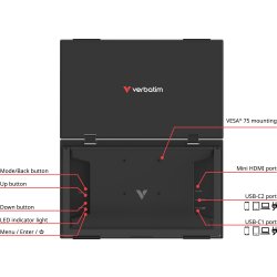 Verbatim 15,6'' Dual Bärbar Touchskärm