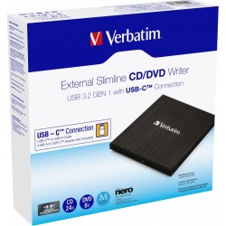 Verbatim Slank extern CD/DVD-brännare med USB-C