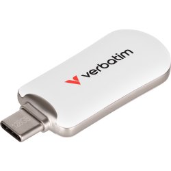 VERBATIM Plectra USB-C Flash Drive, Vit - 128GB