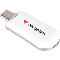 VERBATIM Plectra USB-C Flash Drive, Vit - 256GB