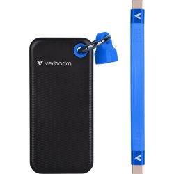 VERBATIM USB 3.2 Gen 2 1TB, SSD, Svart/Blå