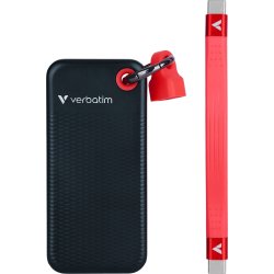 VERBATIM USB 3.2 Gen 2 1TB, SSD, Svart/Röd