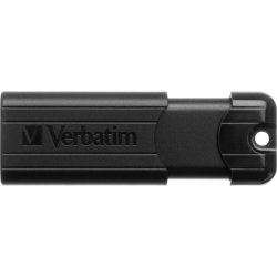 Verbatim USB 3.2, PinStripe 64GB, Svart
