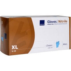 Nitrilhandskar långa puderfria | Stl. XL | 100 st.