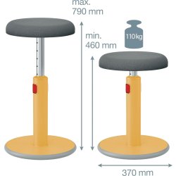 Leitz Ergo Cosy Active Sitt-stå balansstol, gul