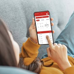 HAMA Termostat, golvvärme Display, vit