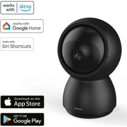 HAMA Övervakningskamera, inomhus, Wi-Fi - Svart
