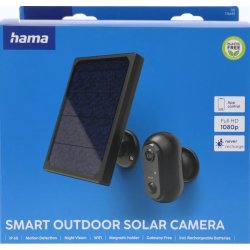 HAMA Övervakningskamera, utomhus, solcell, svart