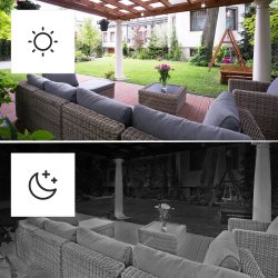 HAMA Övervakningskamera, utomhus, solcell, svart