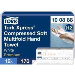 Tork H2 Compressed Prem. Handduk M-Fold 12 pk