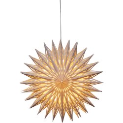 Pappersstjärna, Hängande, Blommig, Ø60 cm, Vit