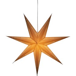 Pappersstjärna, Hängande, 7 spetsar, Ø78 cm, brun