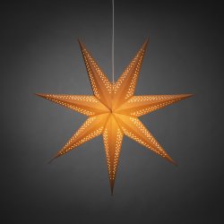 Pappersstjärna, Hängande, 7 spetsar, Ø78 cm, brun