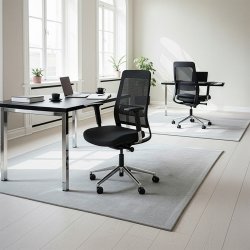 Belfort kontorsstol med nätrygg, mörkgrå