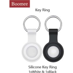 Boomee 2x Nyckelringar för Itag, svart och vit