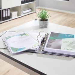 Leitz Plastficka | A4 | Exp. med hål| 3 st.