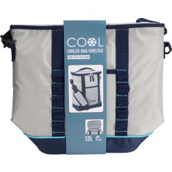 Kylväska Lux, grå/mörkblå, 25,5x15,5x33 cm, 12L.