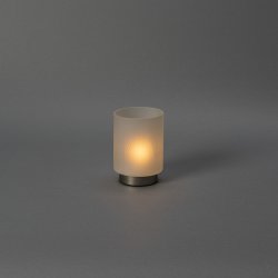 Uppladdningsbar LED-lampa, glas, varmvit