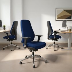 Kontorsstol Palermo Inkl. armstöd Blå