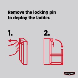 Housegard Utrymningsstege, 3,9 meter, utfällbar