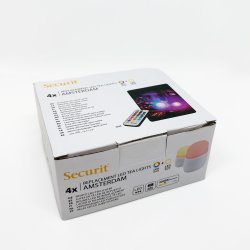 Securit® Amsterdam LED värmeljus, 4 st., färg