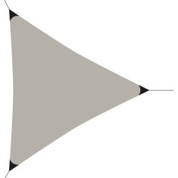 Solsegel, triangel, 3,6x3,6x3,6 meter, taupe