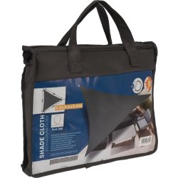 Solsegel, triangel, 3,6x3,6x3,6 meter, mörkgrå