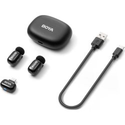 BOYA 2x Mini Mikrofon, trådlös, AI, 2,4 GHz