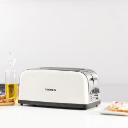 TAURUS Brödrost, Vintage, Lång, Krämfärgad