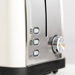 TAURUS Brödrost, Vintage, Lång, Krämfärgad