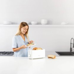 TAURUS Brödrost, Lång, Vit, Toastissimo