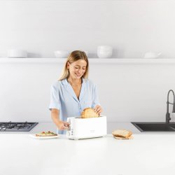 TAURUS Brödrost, Lång, Vit, Toastissimo