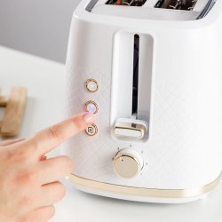 TAURUS Brödrost, Lång, Vit, Fusion Crunch