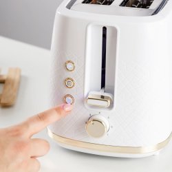 TAURUS Brödrost, Lång, Vit, Fusion Crunch