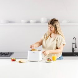 TAURUS Brödrost, Lång, Vit, Fusion Crunch