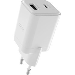 Allity Laddare, 1x USB-C, 1x USB-A, 30W - Vit